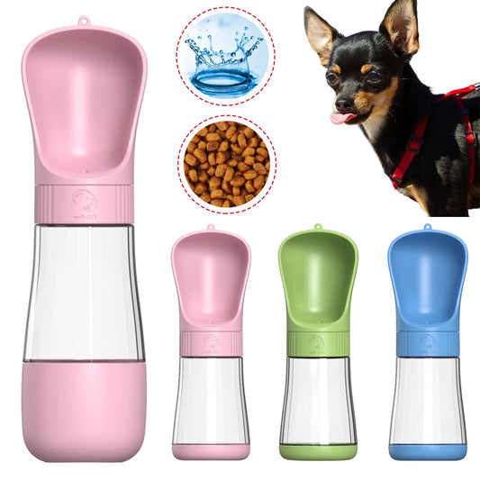 2 in 1 Portable Dog Food and Water Dispenser Bottle